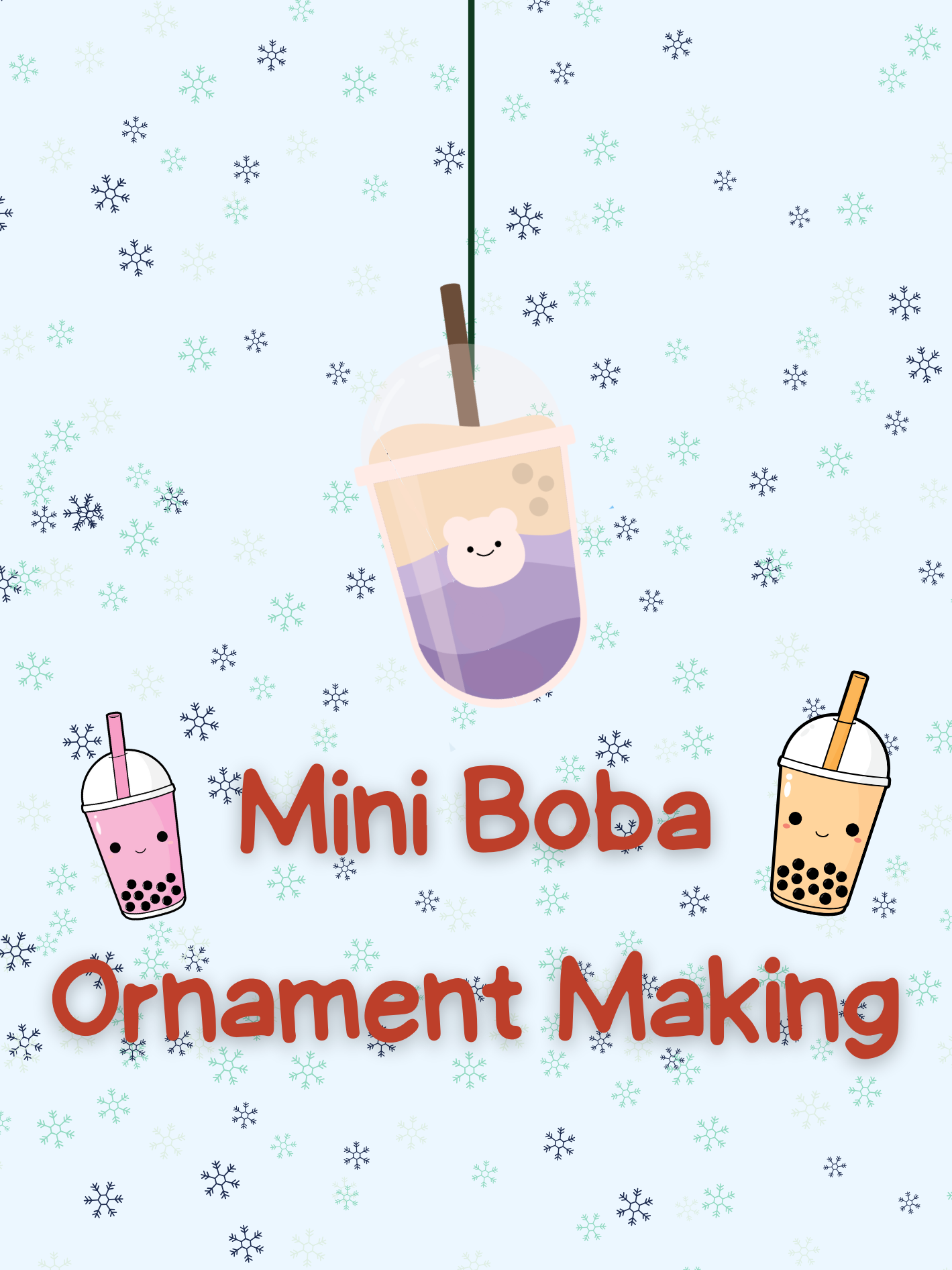 mini boba ornament making