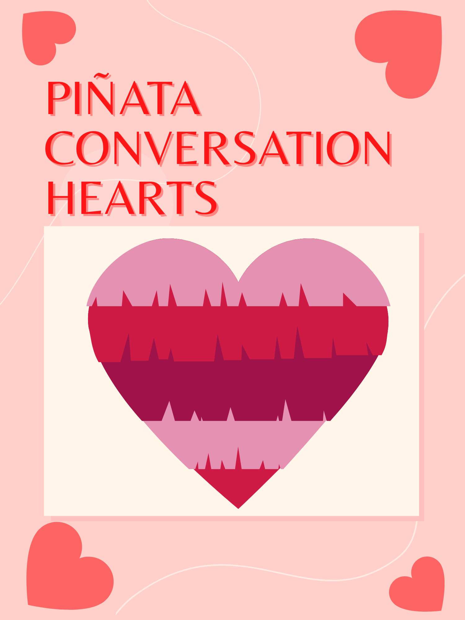 conversation heart piñatas