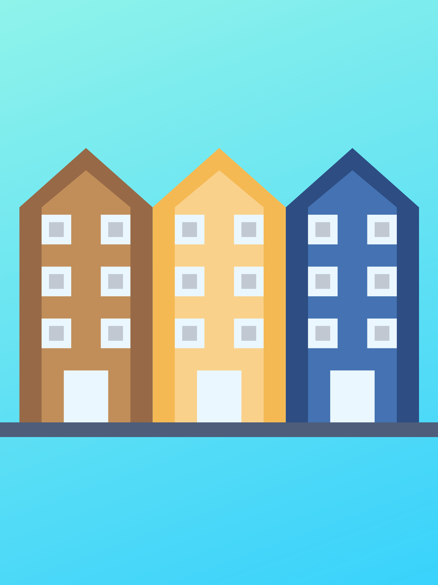 apartment buildings