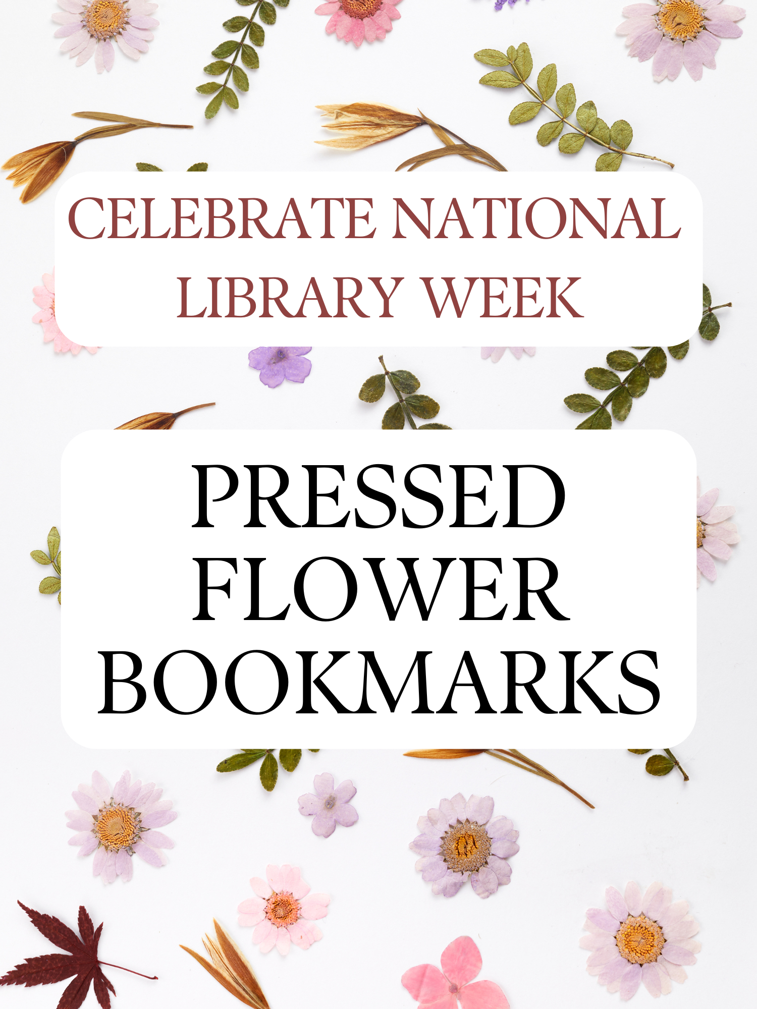 pressed flower bookmarks